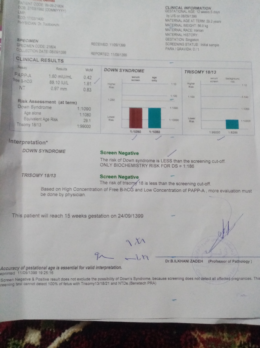بچه ها دیر نمیشه تا موقع جواب غربالگری دوم