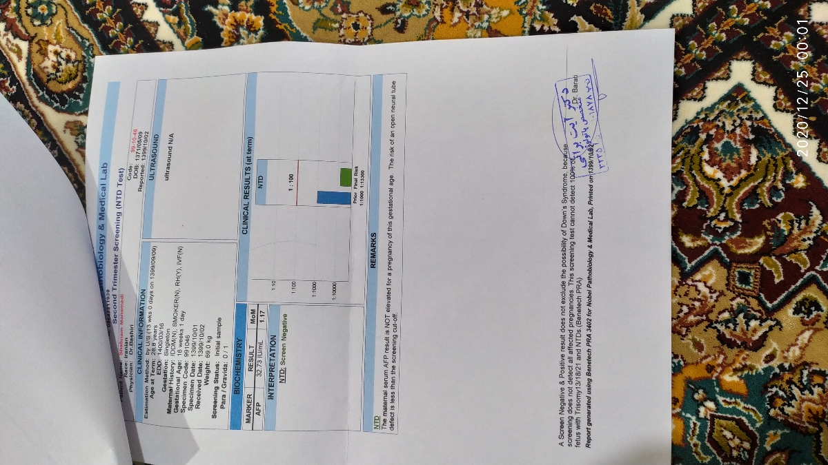 ازمایش الفا فیتو پروتیین