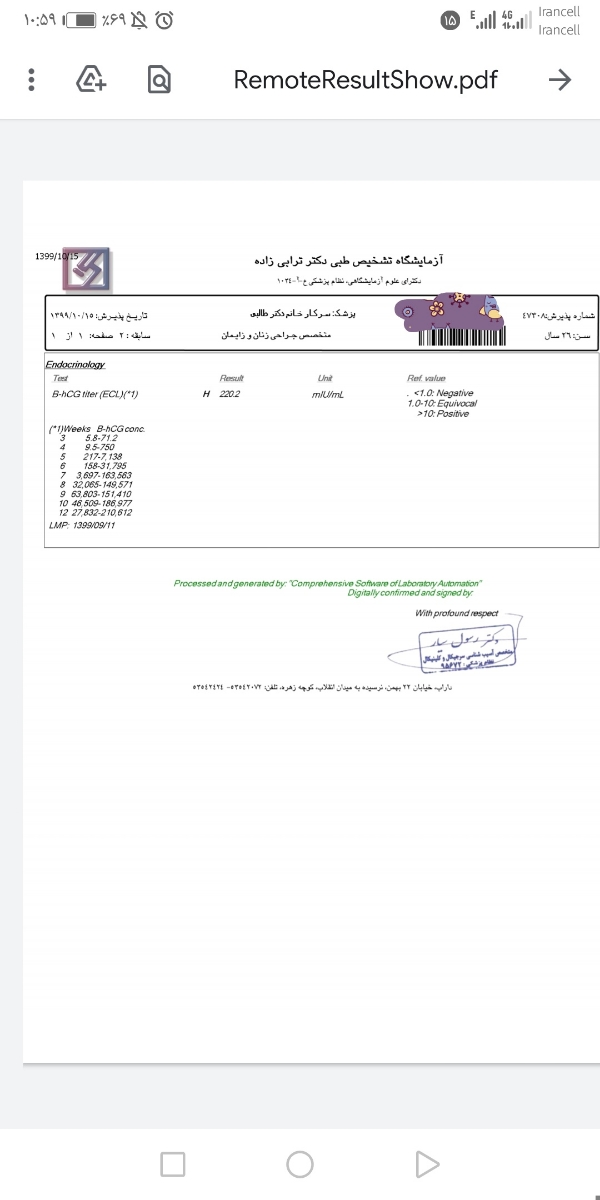 سلام دوستان امروز باید برم ازمایشمو تکرار کنم برام دعا کنید که بالا رفته باشه 🙏