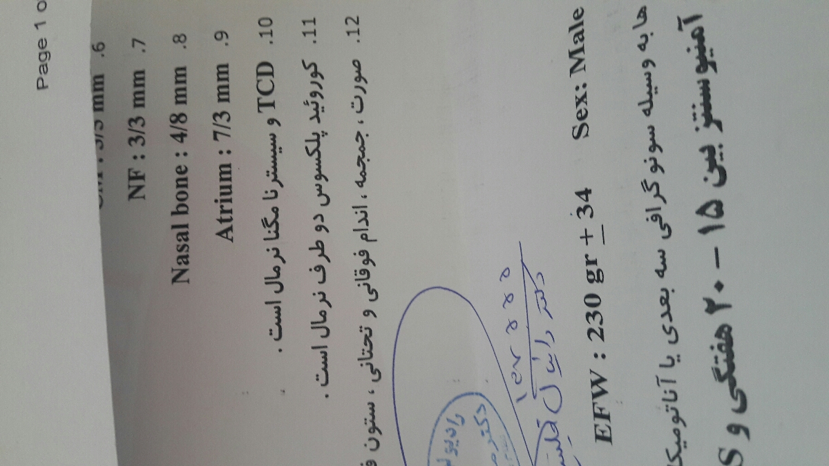 سونوی انومالی و تعیین جنسیت