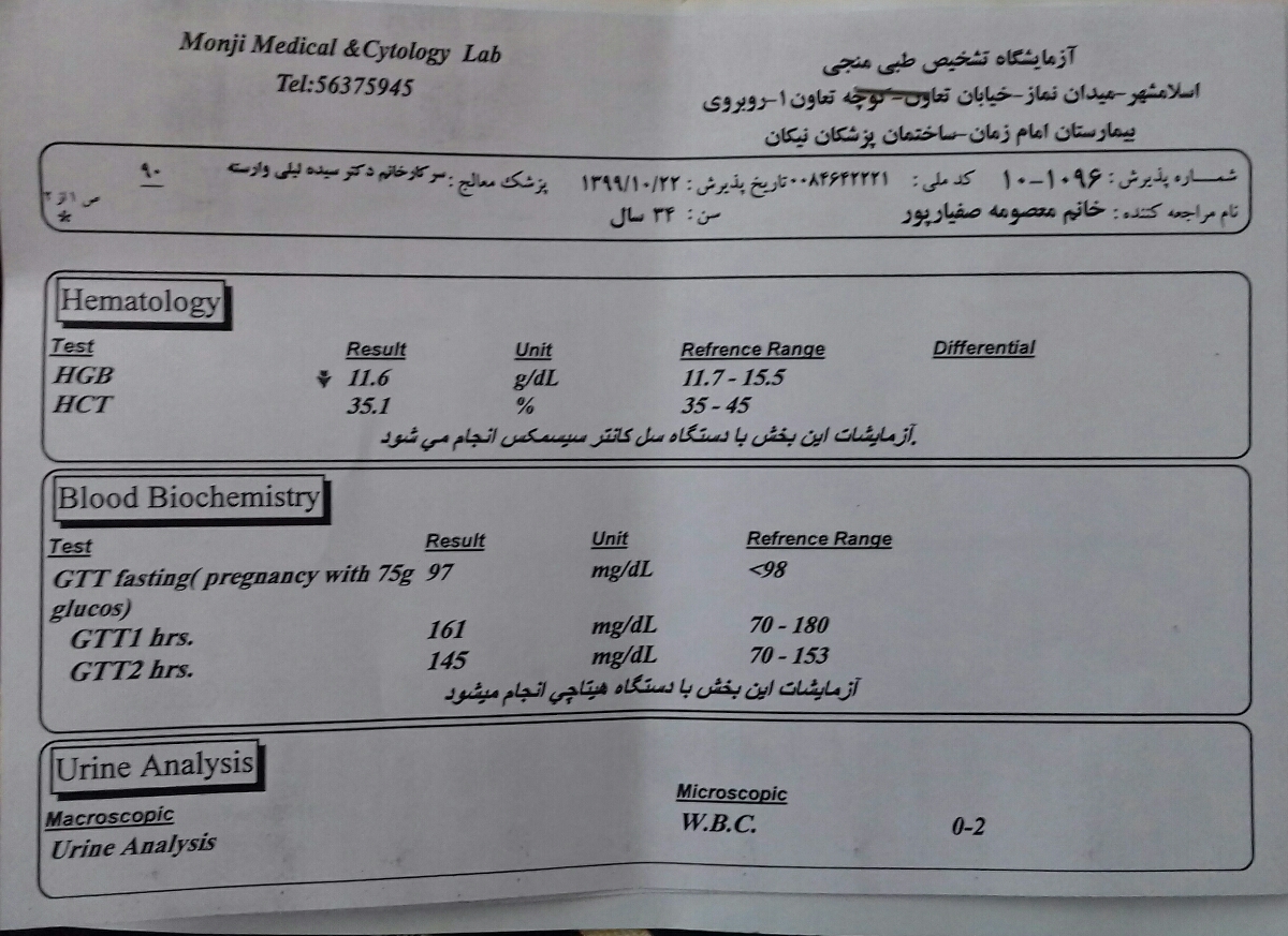 تفسیر آزمایش تحمل گلوکز