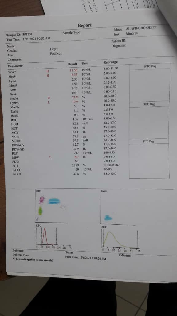 تفسیر آزمایش و چکاب غربالگری اول