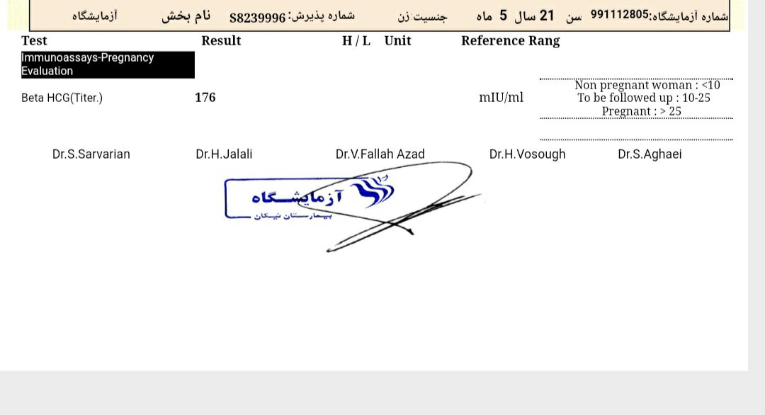 کیا چند روز بعد از موعد شون که بی بی + شد بتاش پایین بود؟
