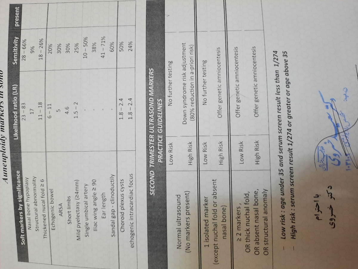 نتیجه اکو قلب جنین