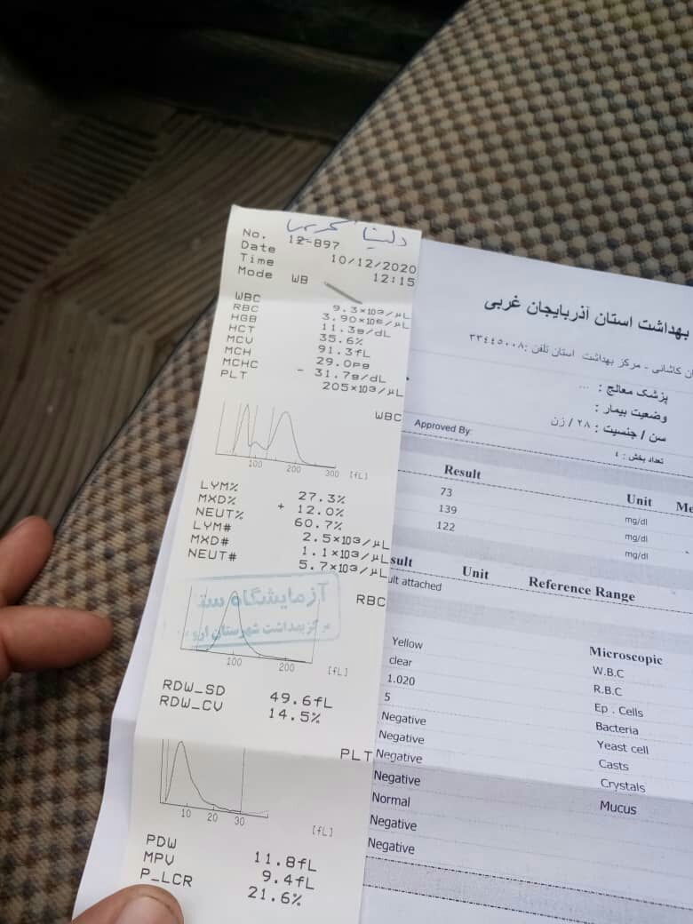 سلام.پزشک.اوما و دوستان لطفا ازمایش قند عفونت من رو.تفسیر کنید