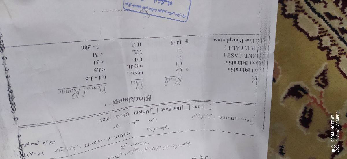 بی زحمت جواب آزمایش واسم تفسیر کنین