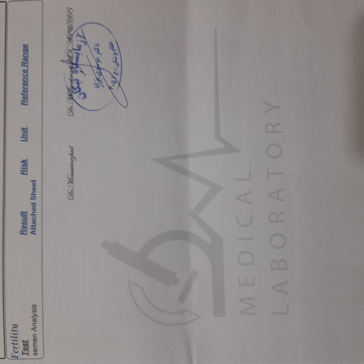 تفسیر آزمایش اسپرم