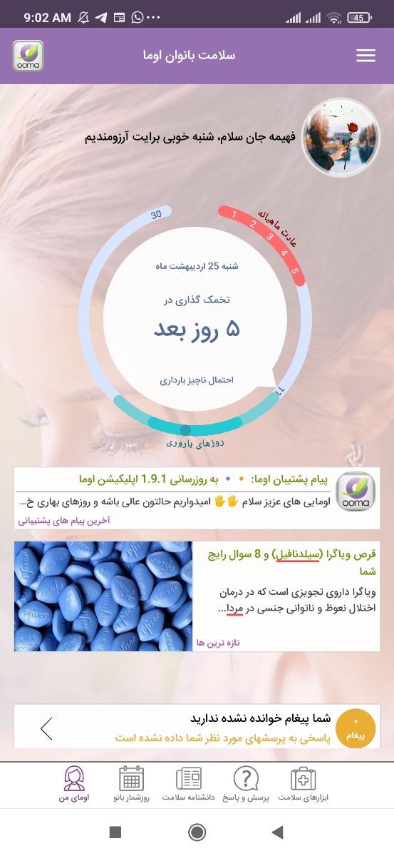 ترشحات کش دار و زمان تخمک گزاری