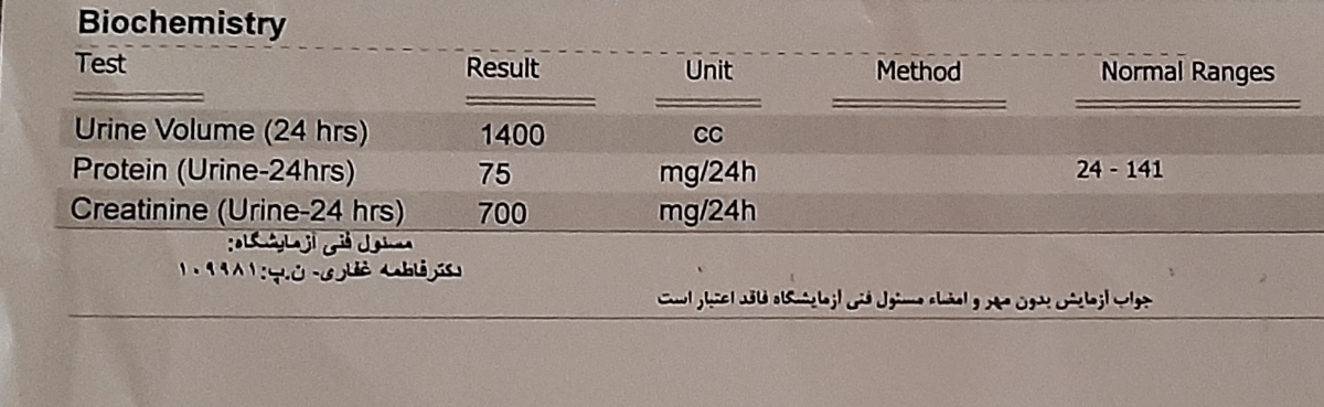 لطفا این آزمایش رو تفسیر کنید