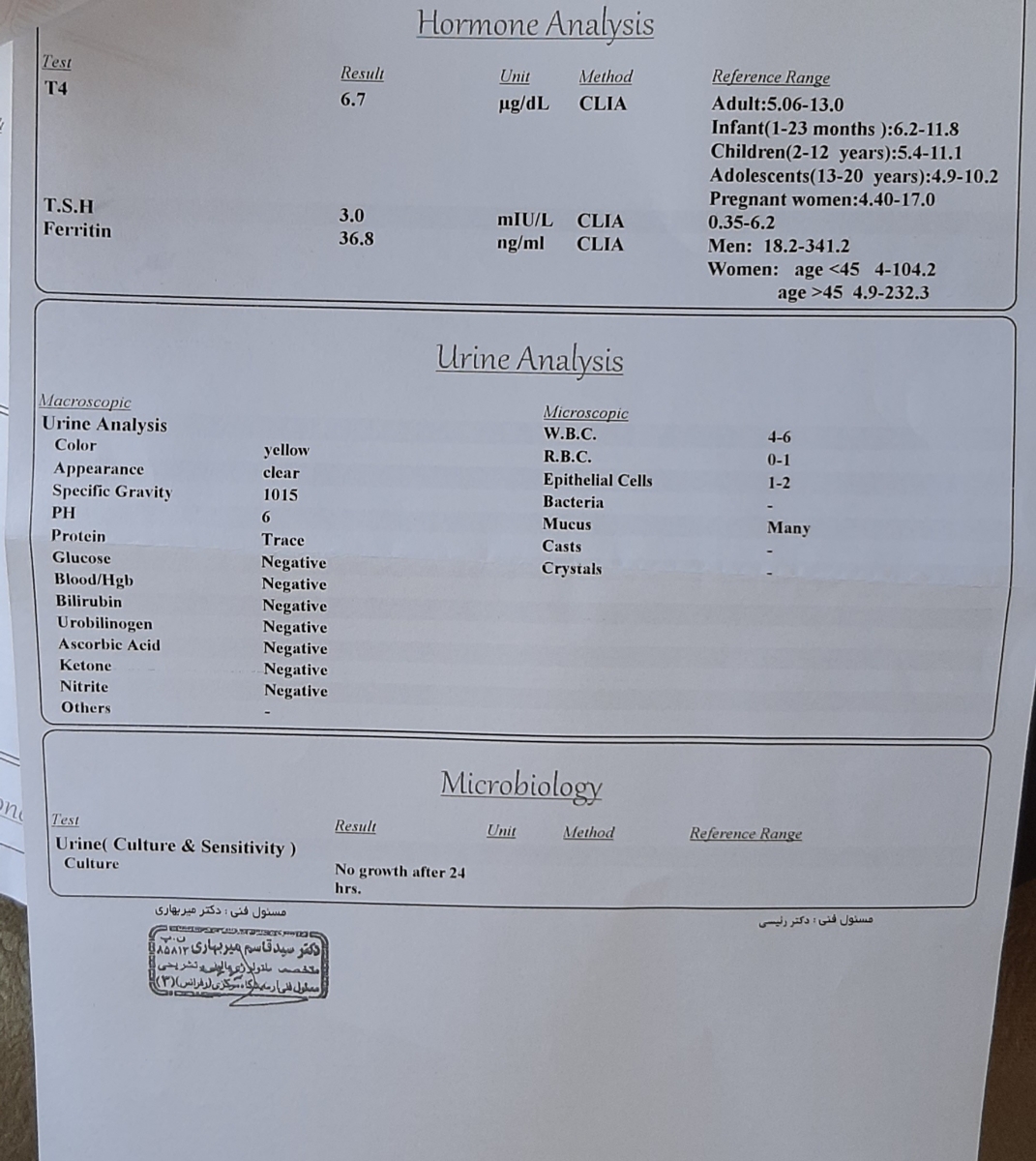 تفسیر جواب ازمایش چکاب کامل دختر۶ساله
