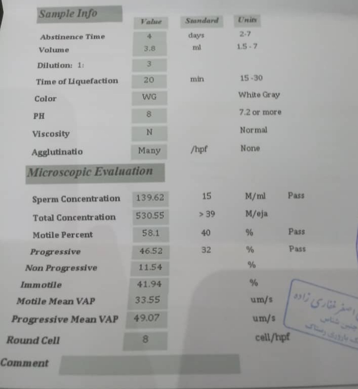 ازمایش اسپرم در مرکز ناباروری ازمایش اسپرم در مرکز ناباروری