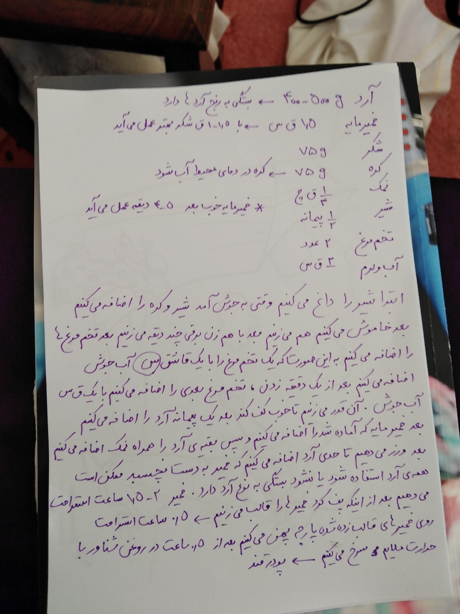کسی دستور پخت خوب. برا دونات دارع