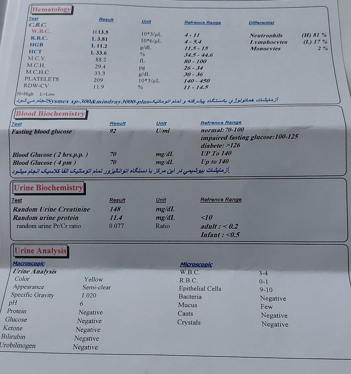 سلام دکتر عزیز لطفا جواب آزمایشم رو ببینید خوبه؟ سلام دکتر عزیز لطفا جواب آزمایشم رو ببینید خوبه؟