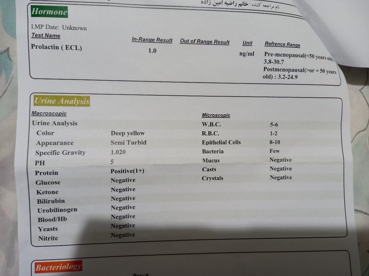 تفسیر آزمایش ادرار و پروتئین