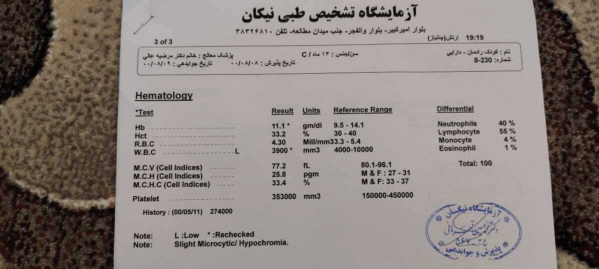 آزمایش خون و ادرار
