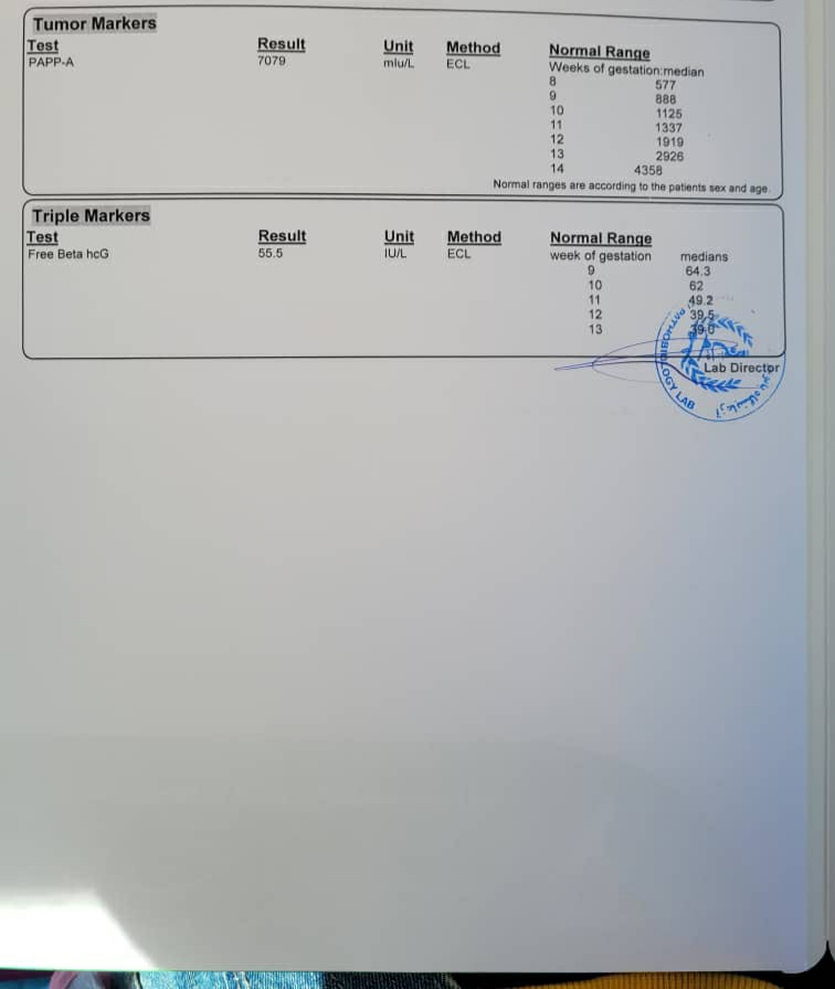 بررسی نتیجه غربالگری اول