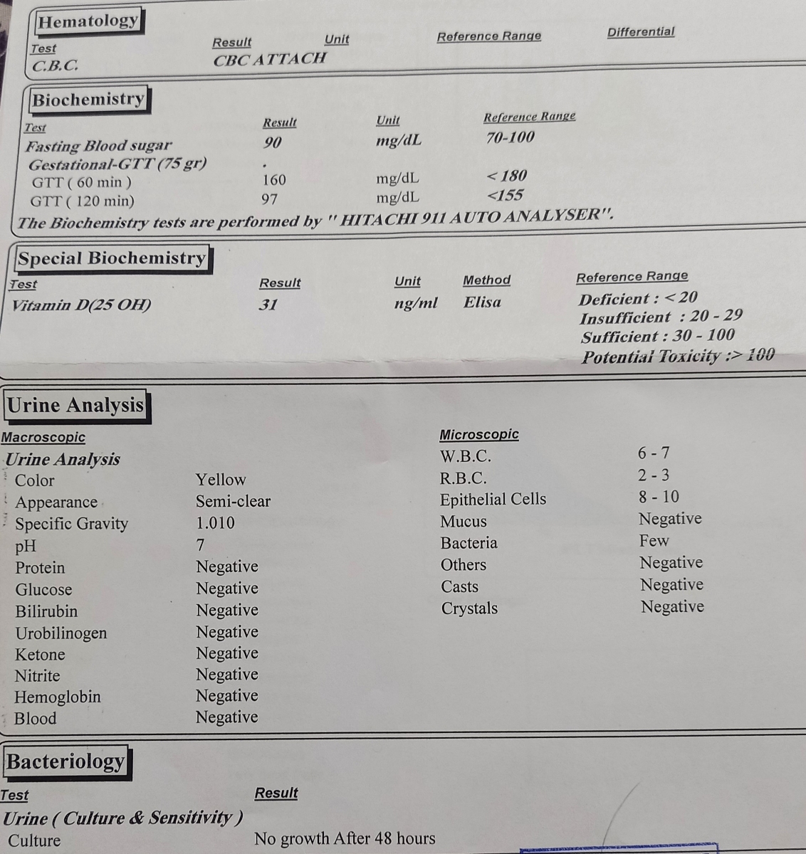 تفسیر ازمایش قند گلوکز