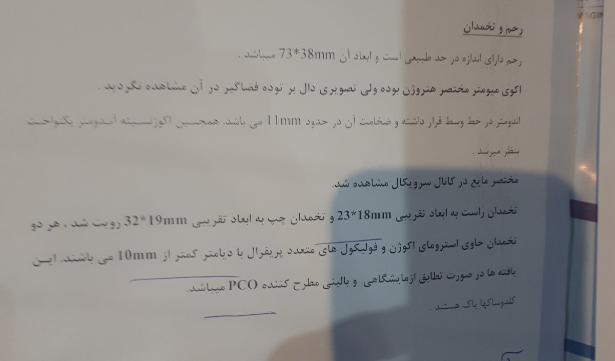 تفسیر سونو گرافی