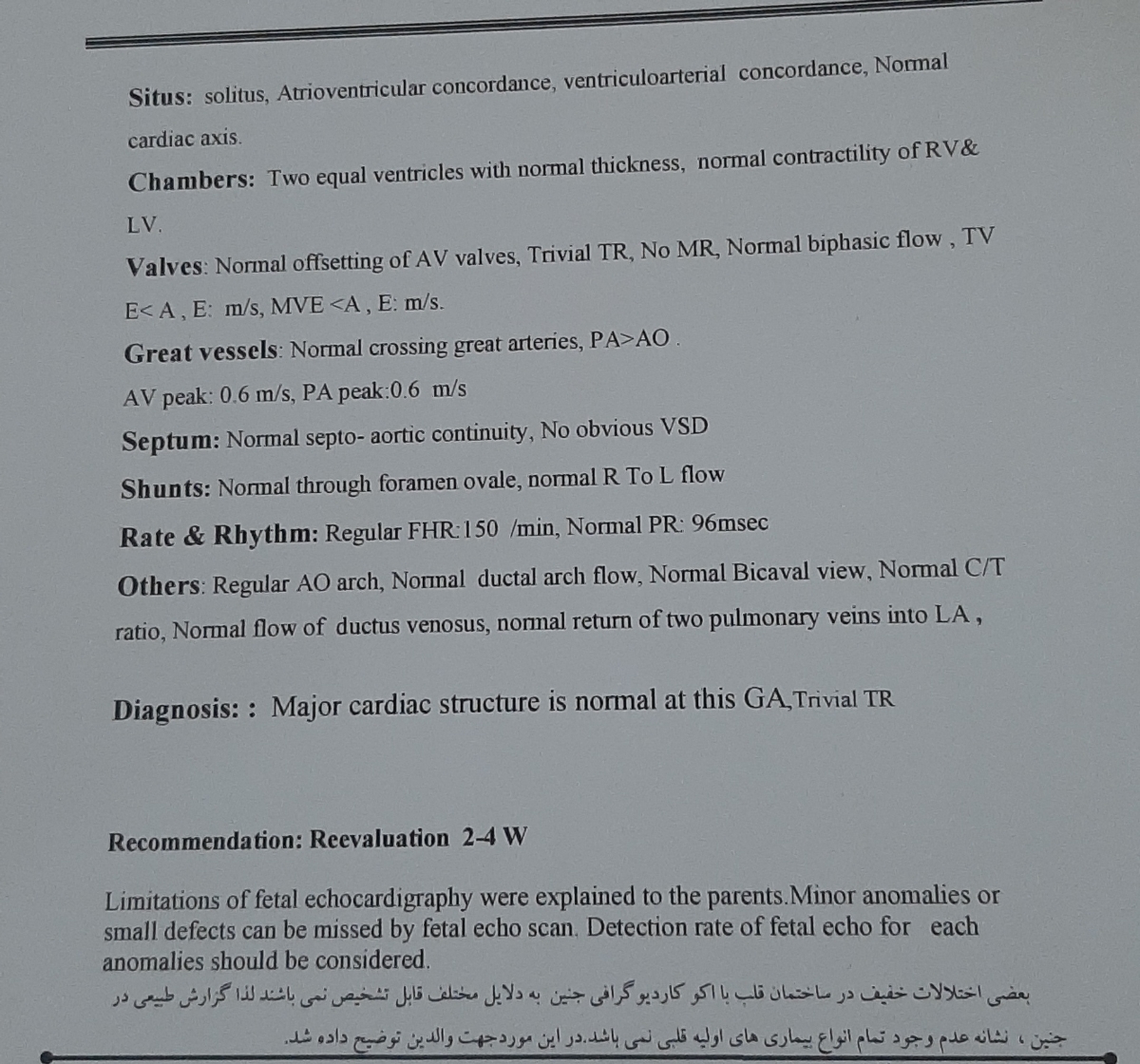 اکوی قلب جنین در بارداری