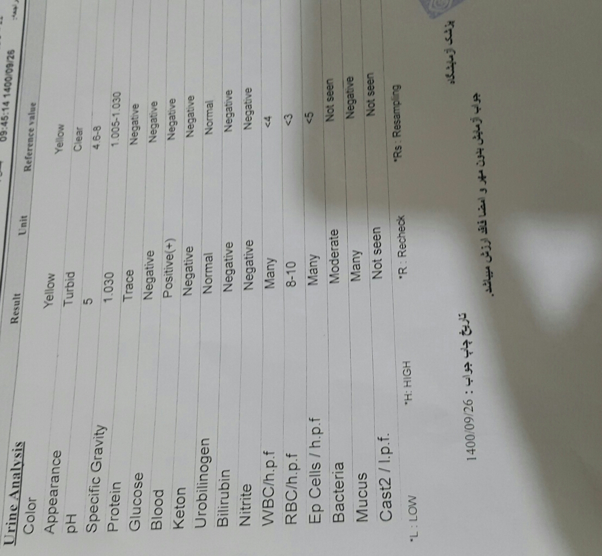 تفسیر ازمایش ادرار در بارداری