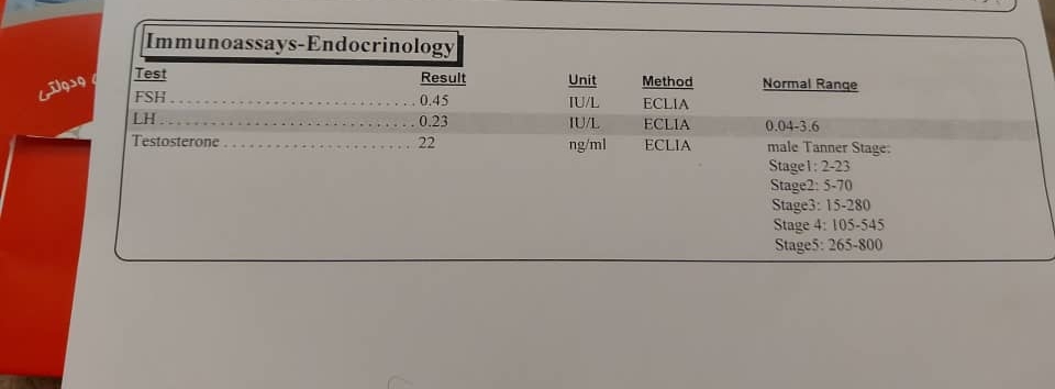 تفسیر آزمایش هورمونی .
