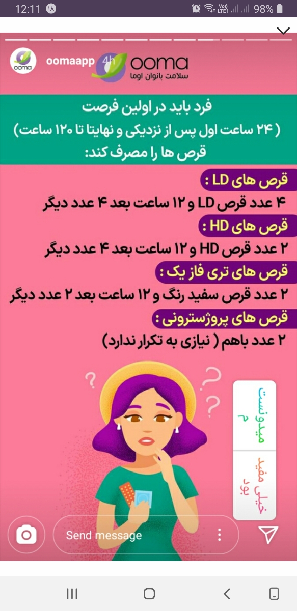 برا خوردن قرص اورژانسی چقد زمان داریم؟