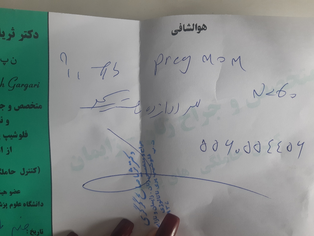 لطفا نسخه بارداری منو بخونید لطفا نسخه بارداری منو بخونید