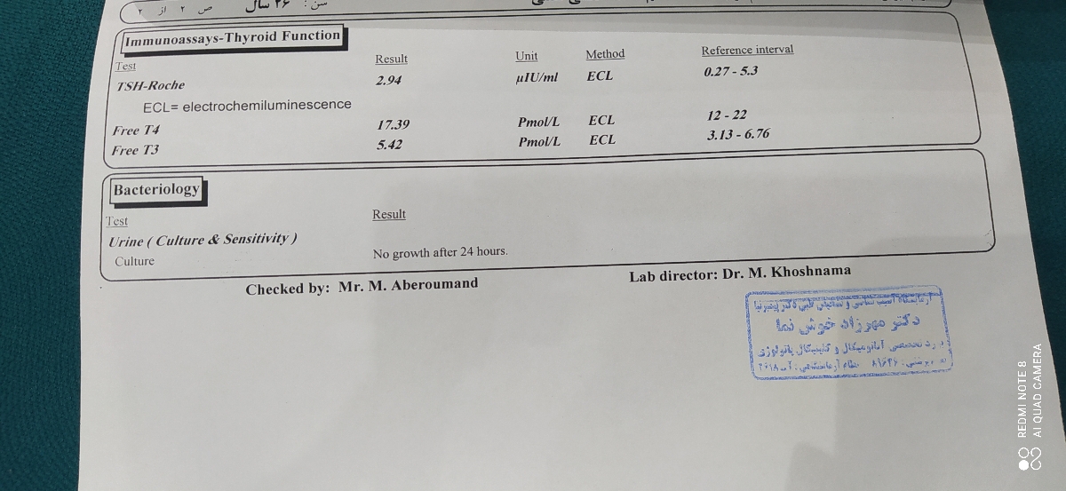 تفسیر ازمایش خون