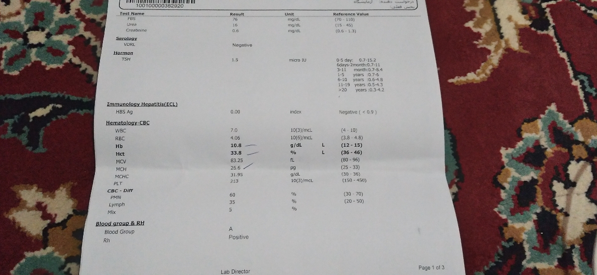 جواب آزمایش چکاب بارداری