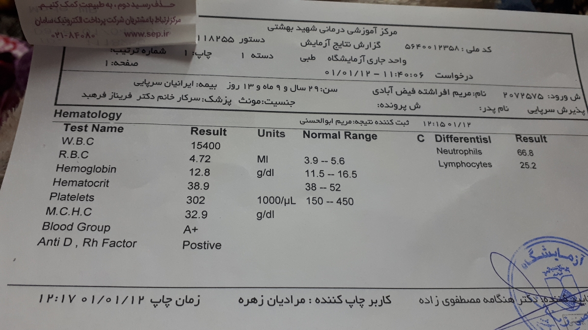 ivf,هماتوم و خونریزی، ای وی اف