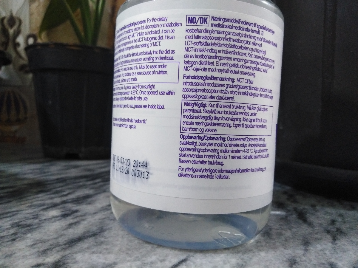 روغن mct در کودک یک و نیم ساله