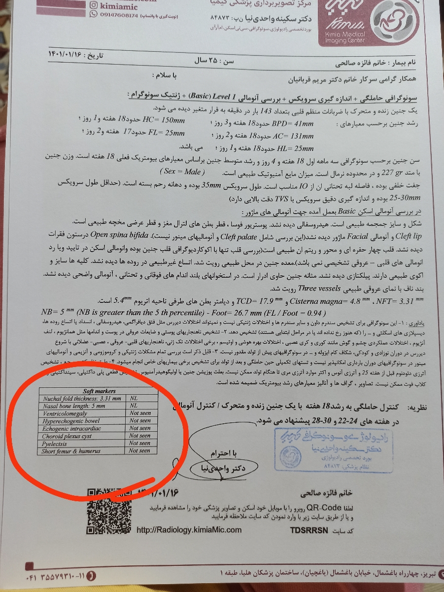 سونوگرافی آنومالی لطفا راهنمایی کنید
