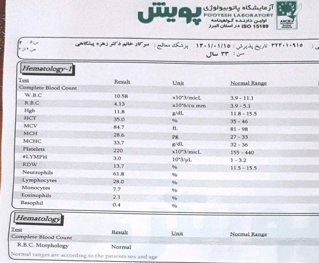 نتیجه تست گلوکز بارداری