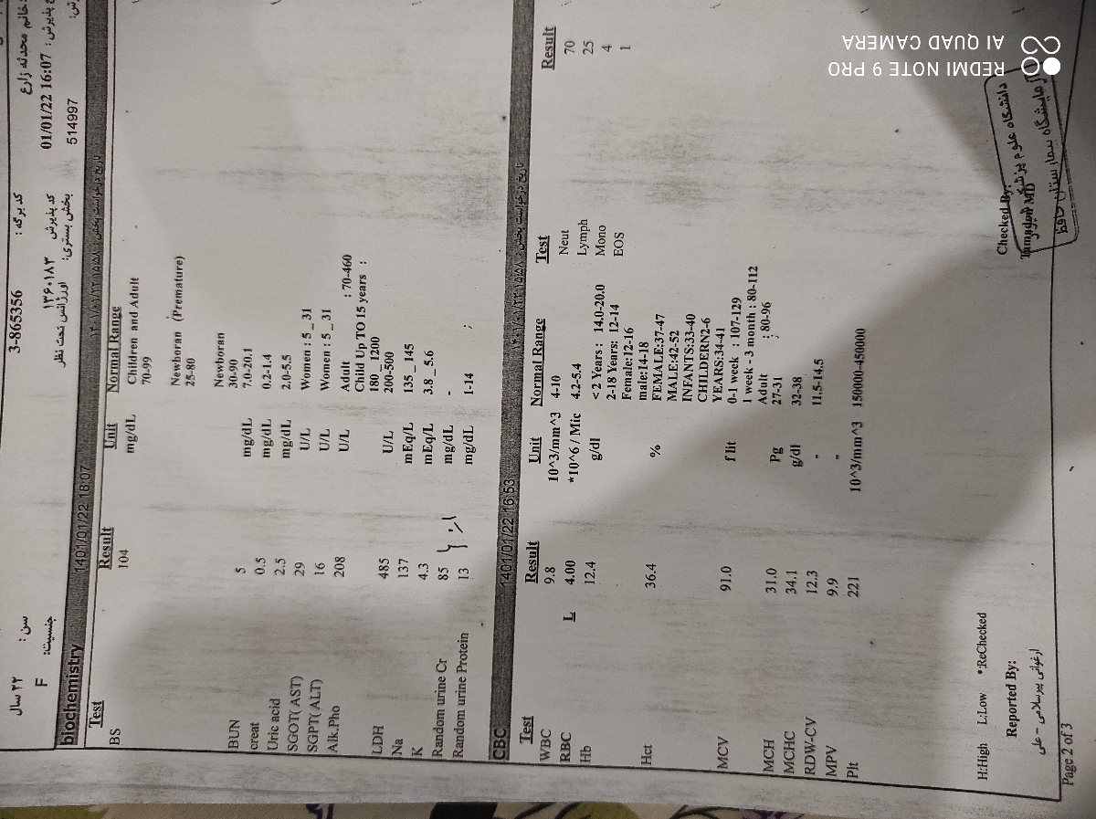 تفسیر آزمایش دفع پروتئین ۲۴ساعته فوری