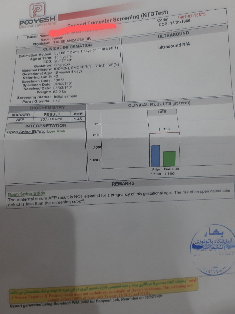 آزمایش تکمیلی بارداری خون آلفا