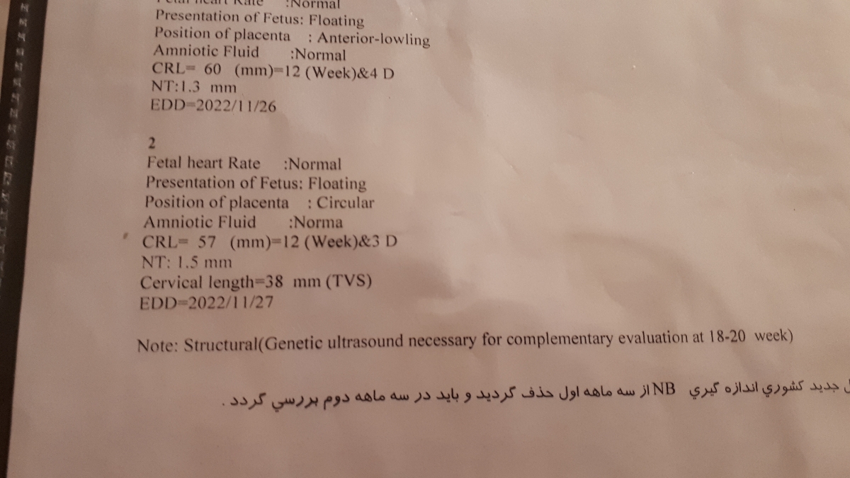 سونو گرافی ان تی و تفسیرش