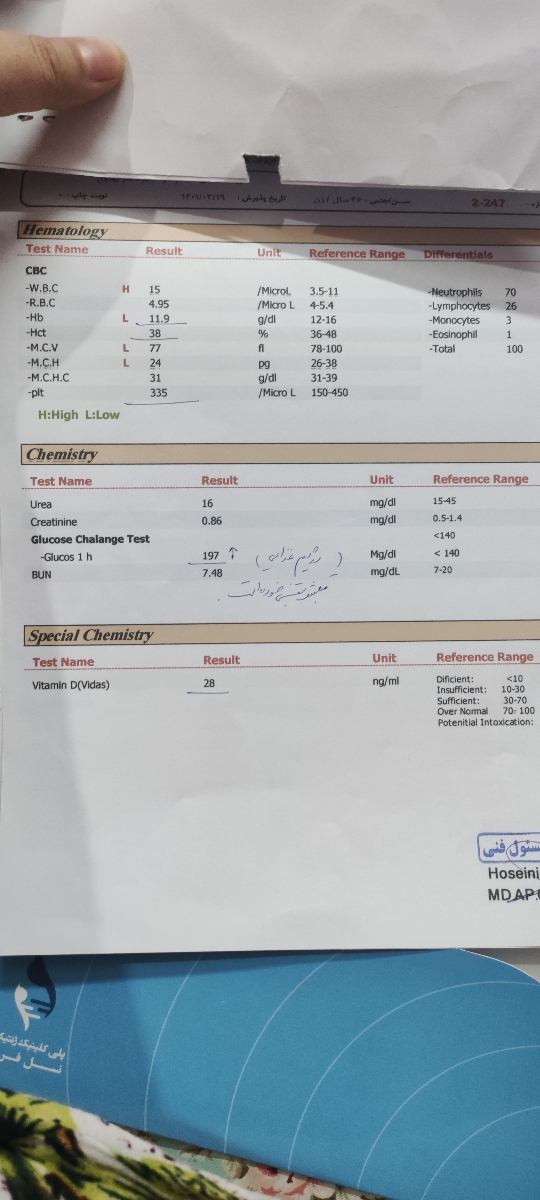 تقسیر آزمایش کلی بارداری