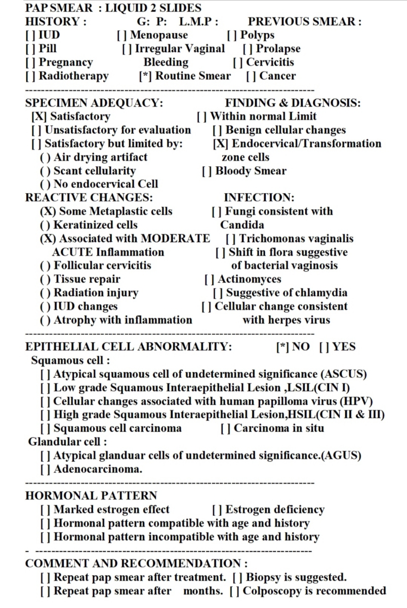 تست پاپ اسمیر و Hpv