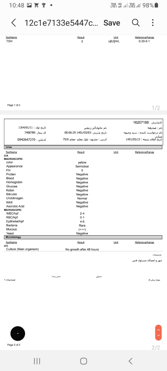 مصرف قرص های مکمل
