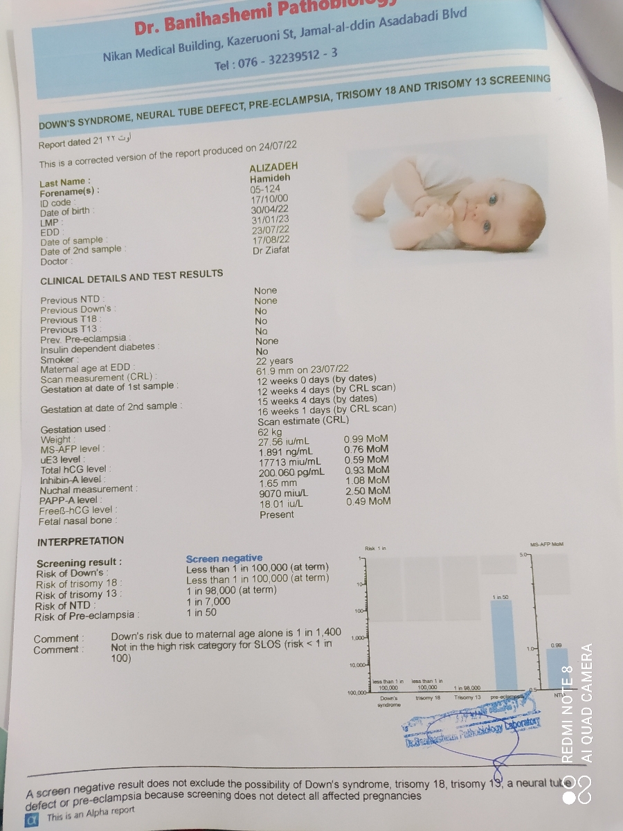 تفسیر آزمایش غربالگری دوم تفسیر آزمایش غربالگری دوم