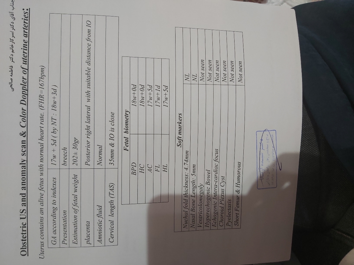 تفسیر سونو آنومالی تفسیر سونو آنومالی