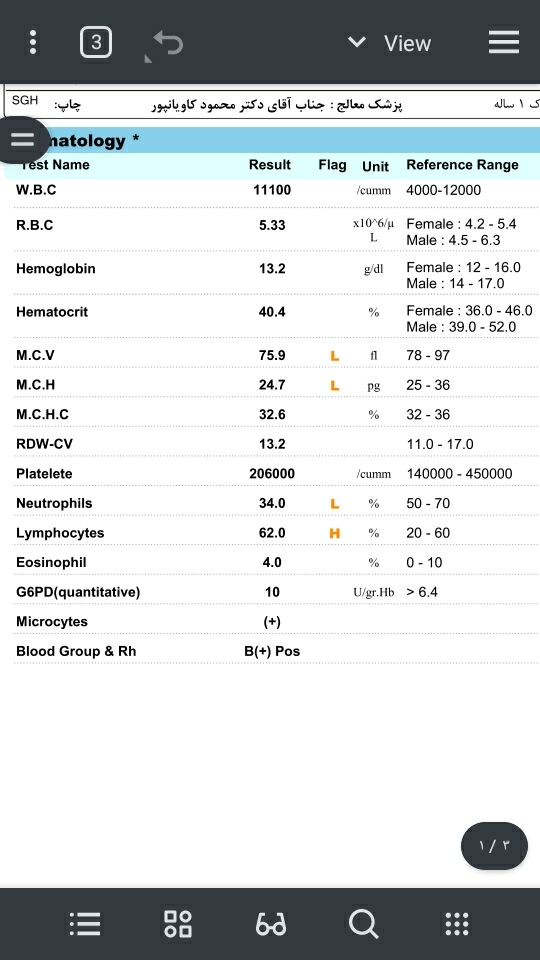 آزمایش خون دخترمو تفسیر میکنین لطفا؟ خدا خیرتون بده استرس دارم خیلی آزمایش خون دخترمو تفسیر میکنین لطفا؟ خدا خیرتون بده استرس دارم خیلی
