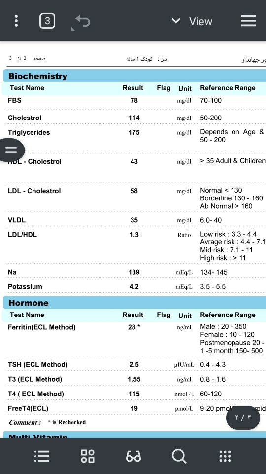 آزمایش خون دخترمو تفسیر میکنین لطفا؟ خدا خیرتون بده استرس دارم خیلی آزمایش خون دخترمو تفسیر میکنین لطفا؟ خدا خیرتون بده استرس دارم خیلی