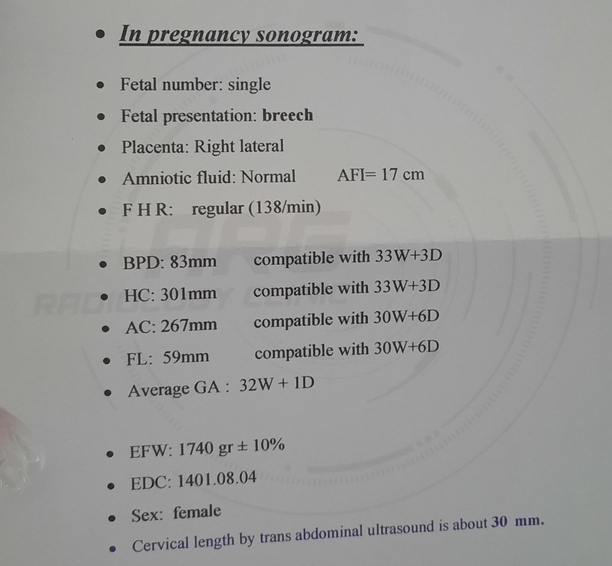 تفسیر سونوگرافی رشد جنین تفسیر سونوگرافی رشد جنین