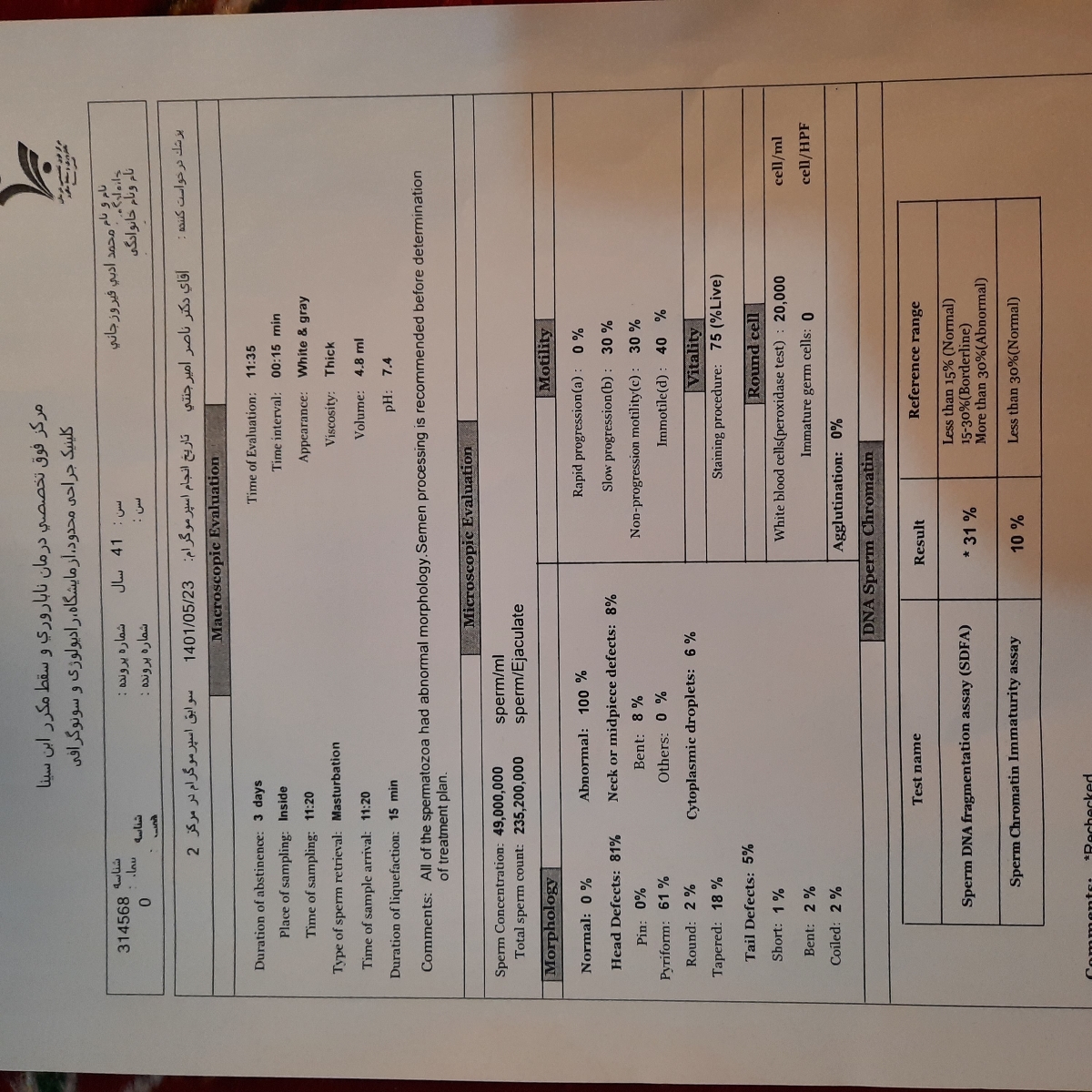 ضعف اسپرم و اقدام به بارداری