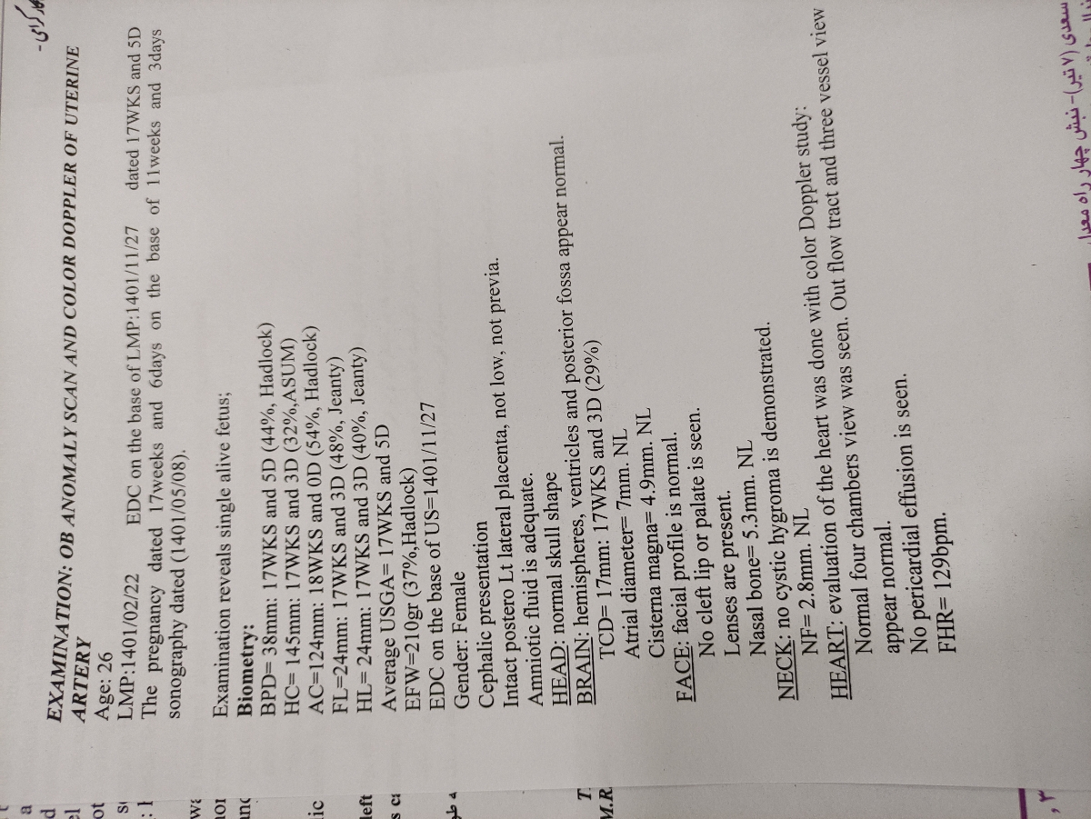 تفسیر سونو انومالی