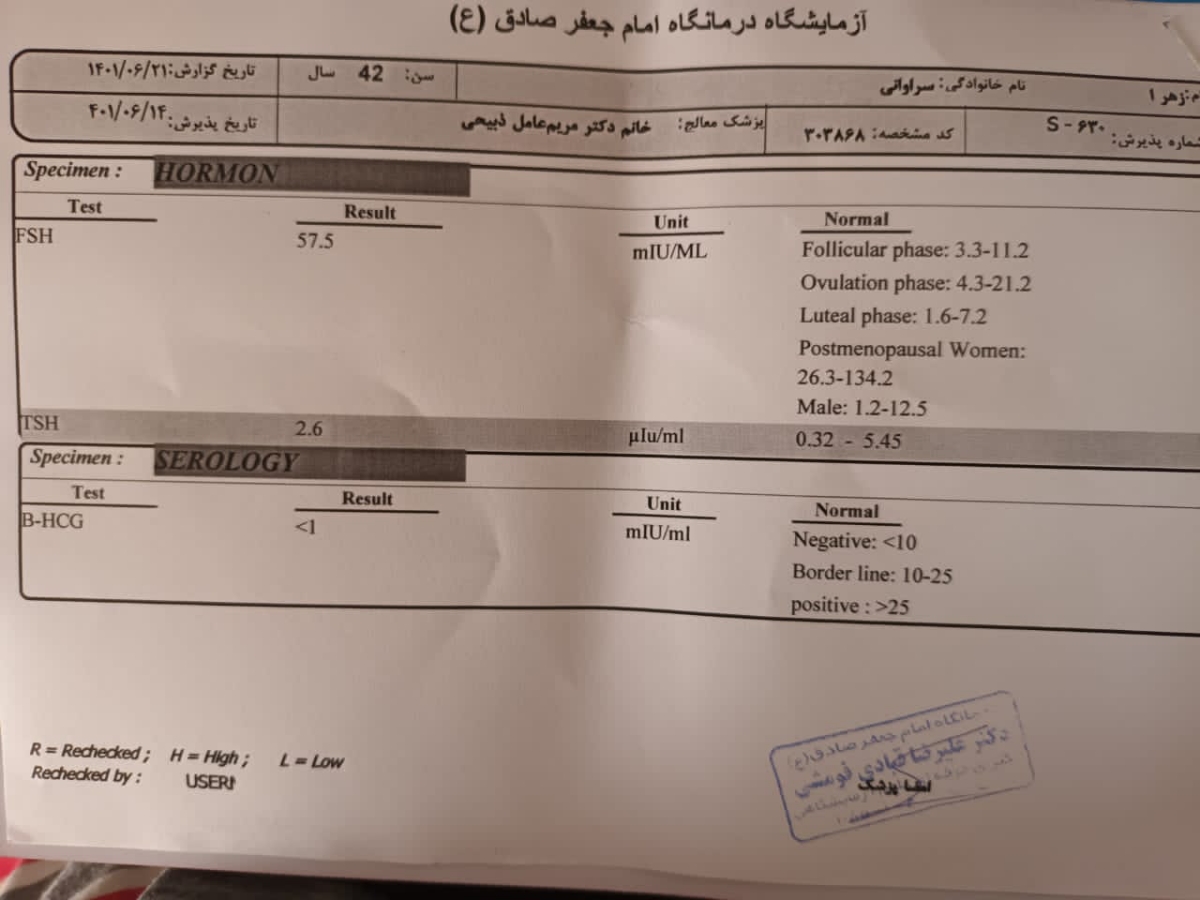 علت پریودنشدن خواهرم در۴۱سالگی علت پریودنشدن خواهرم در۴۱سالگی