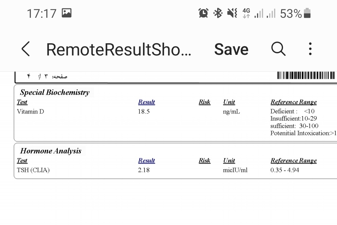 تفسیرآزمایش چکاب همسرم