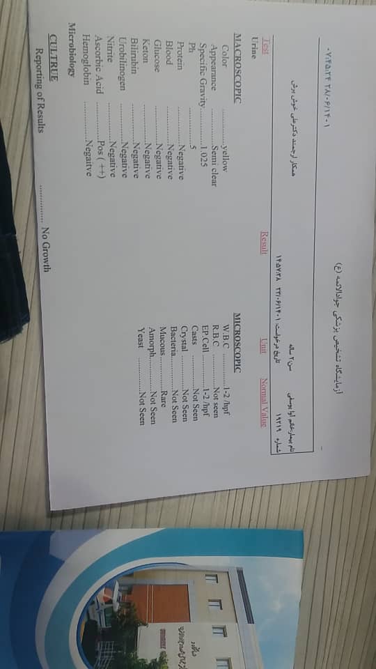 ازمایش ادرار اوا بعد مصرف انتی بیتیک قوی ازمایش ادرار اوا بعد مصرف انتی بیتیک قوی