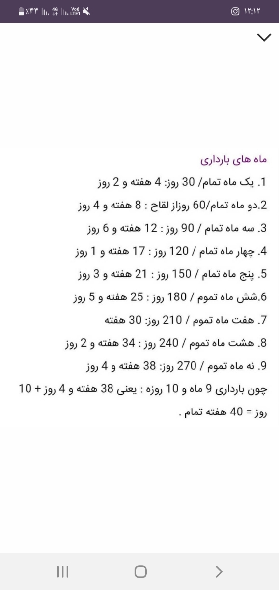 در چند هفته وارد ۷ ماه میشیم